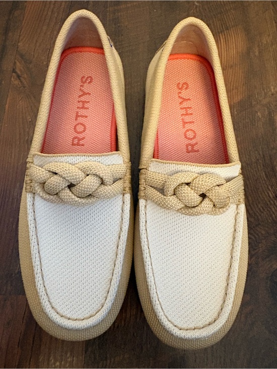 Rothy's Shoes - Rothy’s The Driver Loafers Women’s 7.5 Oatmeal Beige Braided Driving Shoes
